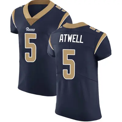 Men's Elite Tutu Atwell Los Angeles Rams Navy Team Color Vapor Untouchable Jersey