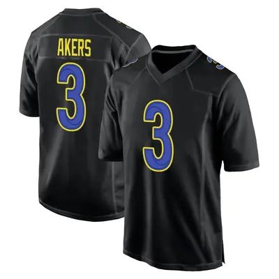 Men's Game Cam Akers Los Angeles Rams Black Fashion Jersey
