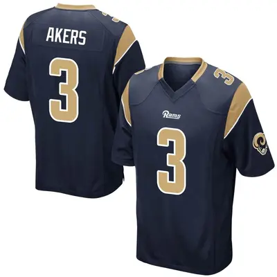 Men's Game Cam Akers Los Angeles Rams Navy Team Color Jersey