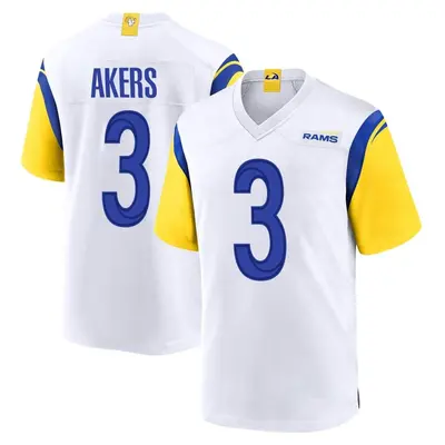 Men's Game Cam Akers Los Angeles Rams White Jersey
