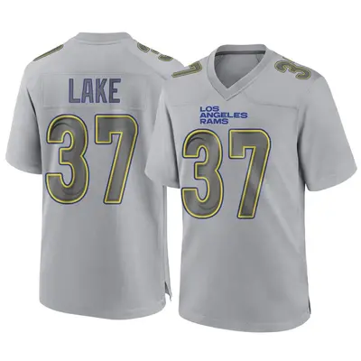 Men's Game Quentin Lake Los Angeles Rams Gray Atmosphere Fashion Jersey
