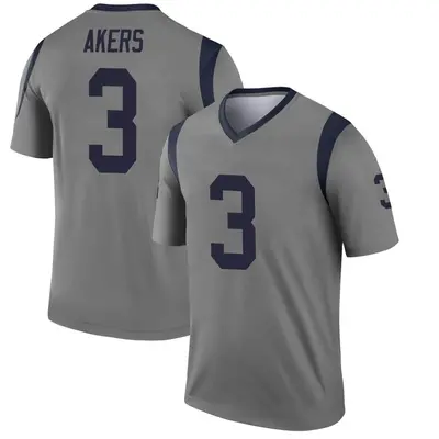 Men's Legend Cam Akers Los Angeles Rams Gray Inverted Jersey