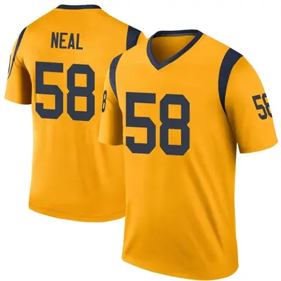 Men's Legend Elias Neal Los Angeles Rams Gold Color Rush Jersey