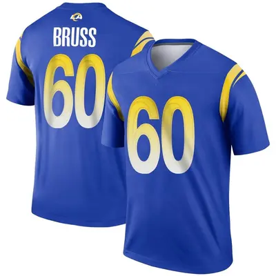 Men's Legend Logan Bruss Los Angeles Rams Royal Jersey