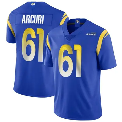 Men's Limited AJ Arcuri Los Angeles Rams Royal Alternate Vapor Untouchable Jersey