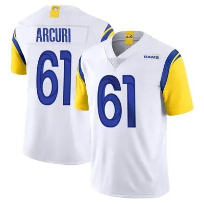 Men's Limited AJ Arcuri Los Angeles Rams White Vapor Untouchable Jersey