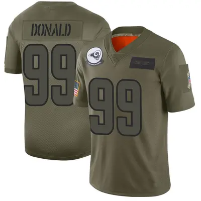 Men's Limited Aaron Donald Los Angeles Rams Camo 2019 Salute to Service Jersey