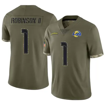 Men's Limited Allen Robinson II Los Angeles Rams Olive 2022 Salute To Service Jersey