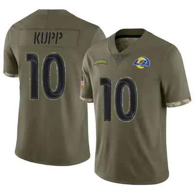 Men's Limited Cooper Kupp Los Angeles Rams Olive 2022 Salute To Service Jersey