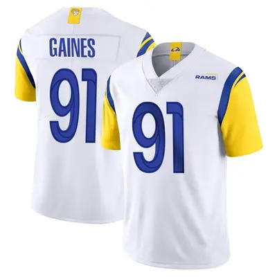 Men's Limited Greg Gaines Los Angeles Rams White Vapor Untouchable Jersey