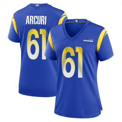 Women's Game AJ Arcuri Los Angeles Rams Royal Alternate Jersey