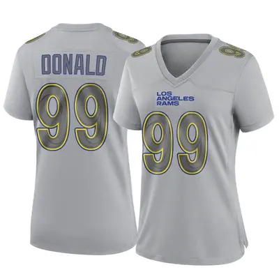 Women's Game Aaron Donald Los Angeles Rams Gray Atmosphere Fashion Jersey
