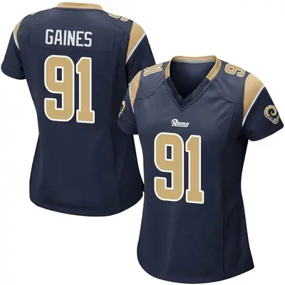 Women's Game Greg Gaines Los Angeles Rams Navy Team Color Jersey
