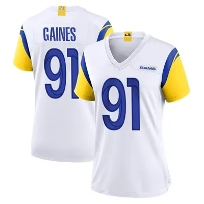 Women's Game Greg Gaines Los Angeles Rams White Jersey