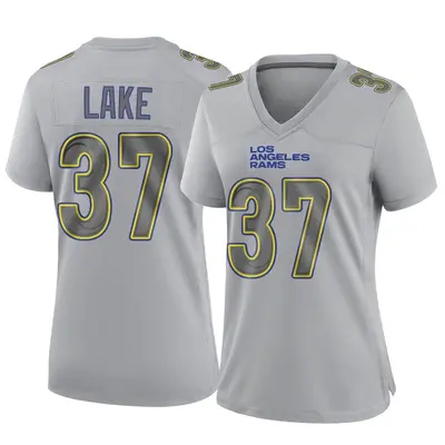 Women's Game Quentin Lake Los Angeles Rams Gray Atmosphere Fashion Jersey