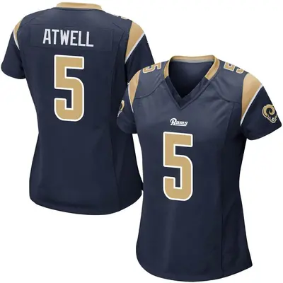 Women's Game Tutu Atwell Los Angeles Rams Navy Team Color Jersey
