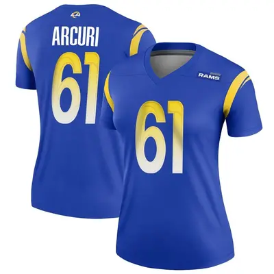 Women's Legend AJ Arcuri Los Angeles Rams Royal Jersey