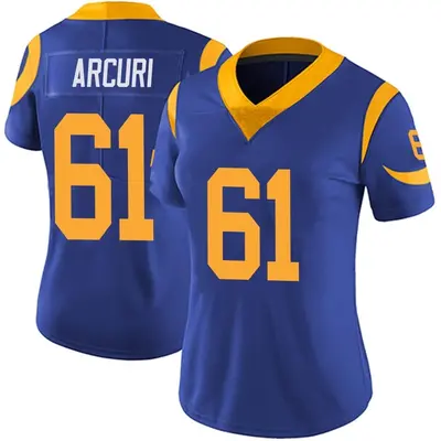 Women's Limited AJ Arcuri Los Angeles Rams Royal Alternate Vapor Untouchable Jersey