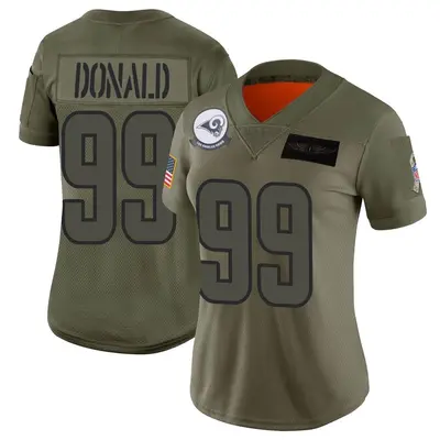 Women's Limited Aaron Donald Los Angeles Rams Camo 2019 Salute to Service Jersey