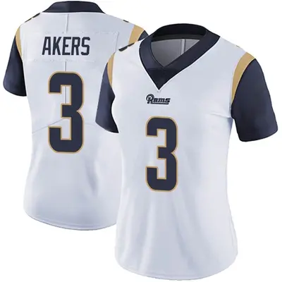 Women's Limited Cam Akers Los Angeles Rams White Vapor Untouchable Jersey