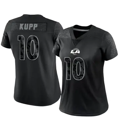 Women's Limited Cooper Kupp Los Angeles Rams Black Reflective Jersey