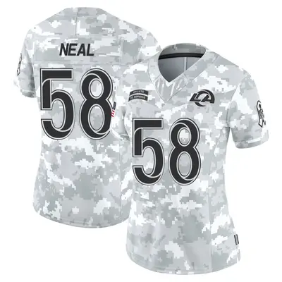 Women's Limited Elias Neal Los Angeles Rams Arctic Camo 2024 Salute to Service Jersey