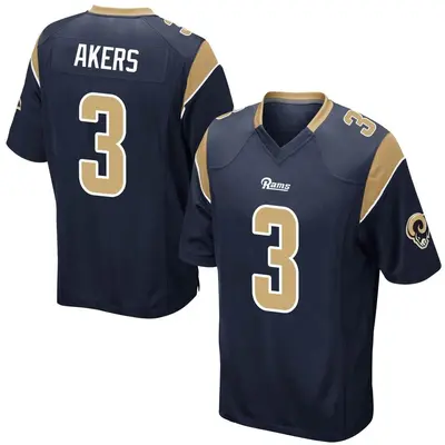 Youth Game Cam Akers Los Angeles Rams Navy Team Color Jersey