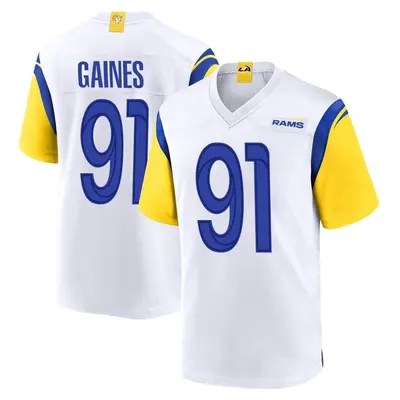 Youth Game Greg Gaines Los Angeles Rams White Jersey