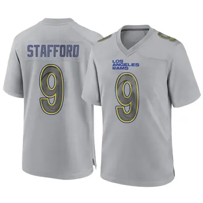 Youth Game Matthew Stafford Los Angeles Rams Gray Atmosphere Fashion Jersey