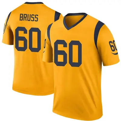 Youth Legend Logan Bruss Los Angeles Rams Gold Color Rush Jersey